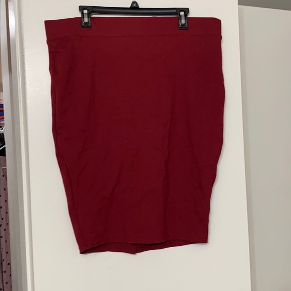 Burgundy Torrid Stretch Pencil skirt 2xl 2